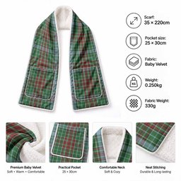 Gayre Tartan Hand-Warmer Pocket Scarf