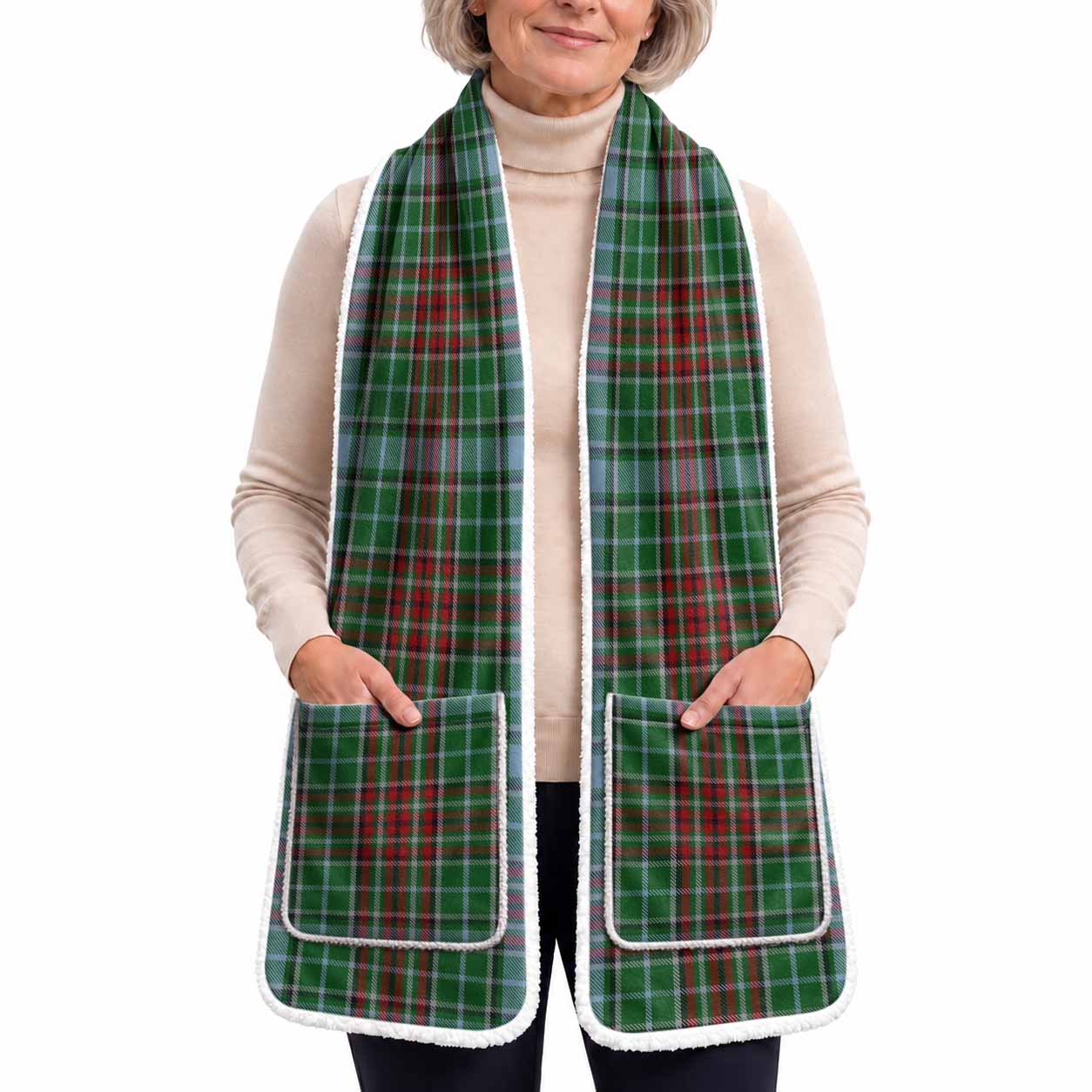 Gayre Tartan Hand-Warmer Pocket Scarf