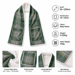 Kelso Tartan Hand-Warmer Pocket Scarf