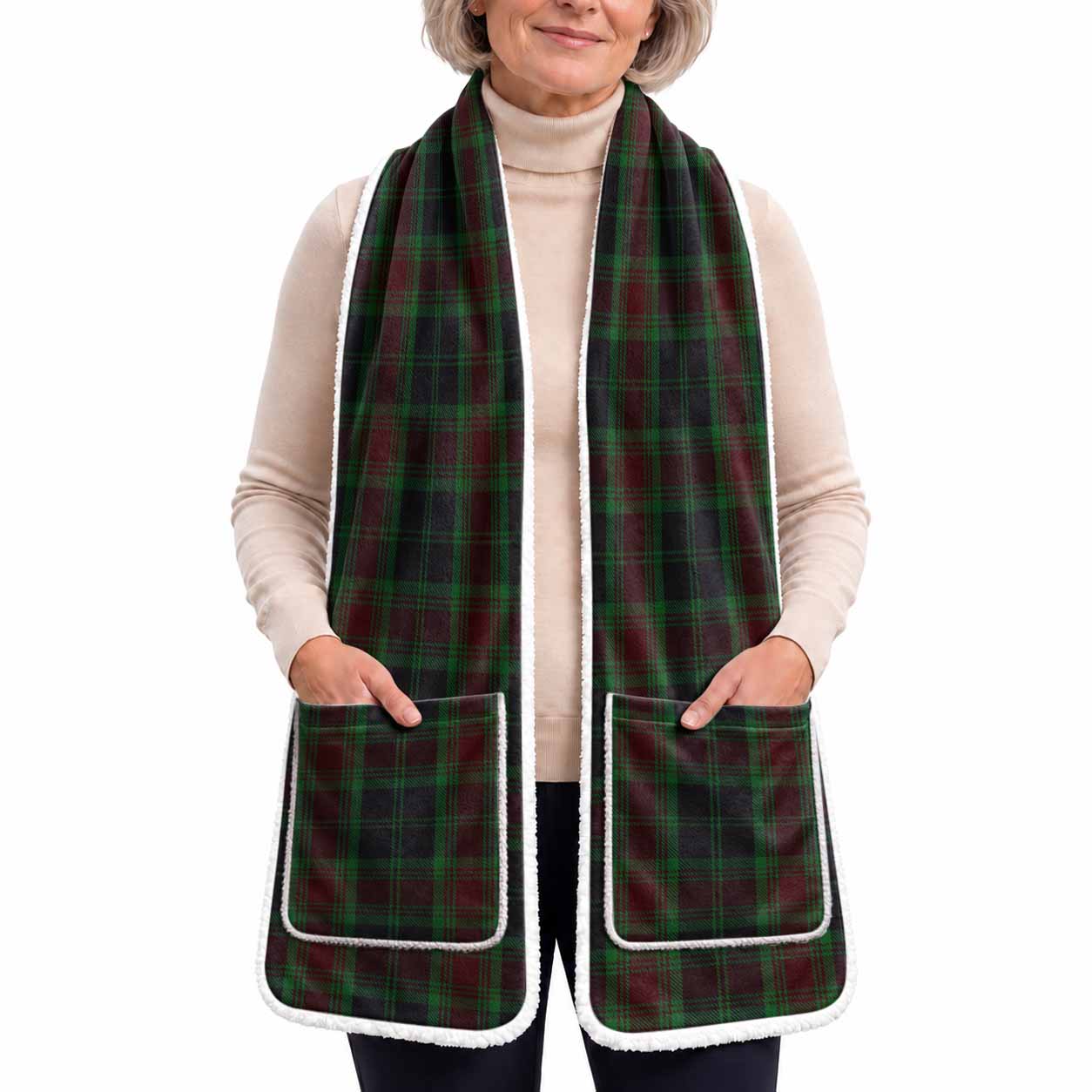Carlow Tartan Hand-Warmer Pocket Scarf