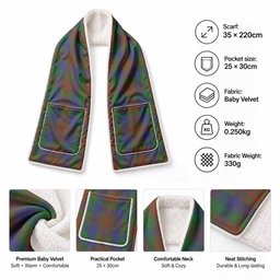 Dorward Tartan Hand-Warmer Pocket Scarf