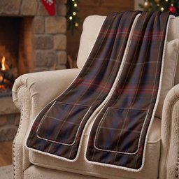 Griffiths of Wales Tartan Hand-Warmer Pocket Scarf