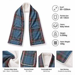 Louth Tartan Hand-Warmer Pocket Scarf