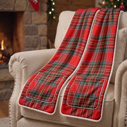 Binning Tartan Hand-Warmer Pocket Scarf