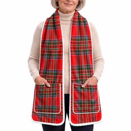 Binning Tartan Hand-Warmer Pocket Scarf