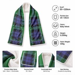 Haldane Tartan Hand-Warmer Pocket Scarf