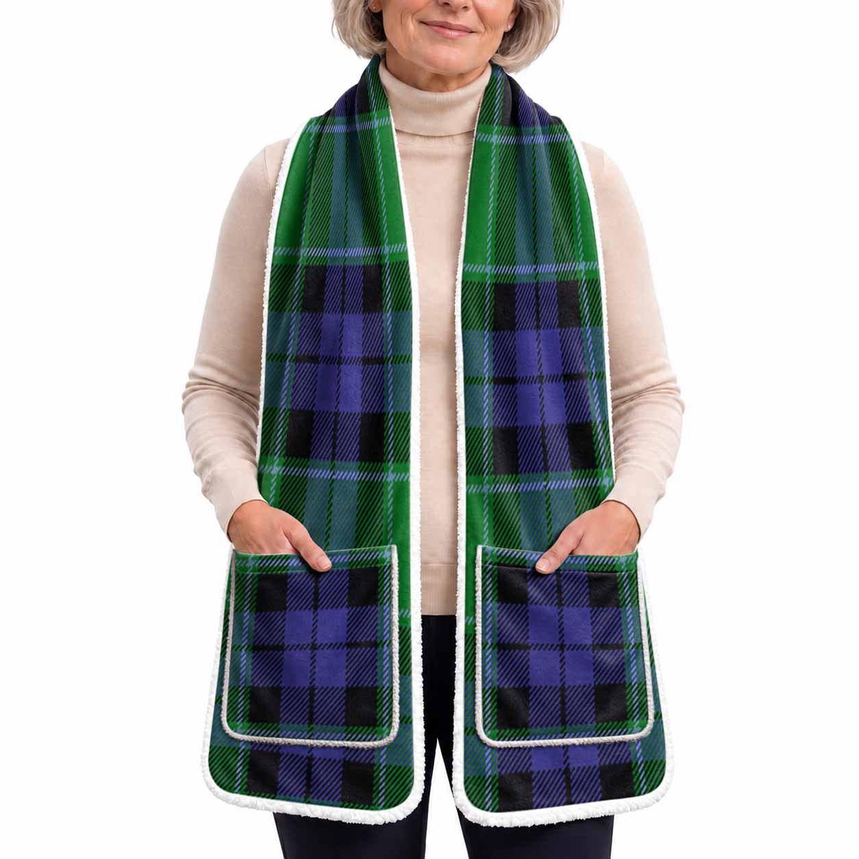 Haldane Tartan Hand-Warmer Pocket Scarf
