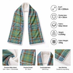 Colville Tartan Hand-Warmer Pocket Scarf