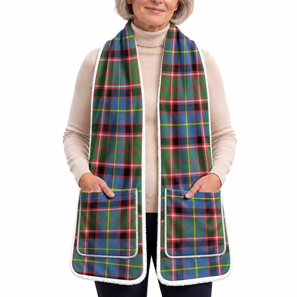 Aikenhead Tartan Hand-Warmer Pocket Scarf