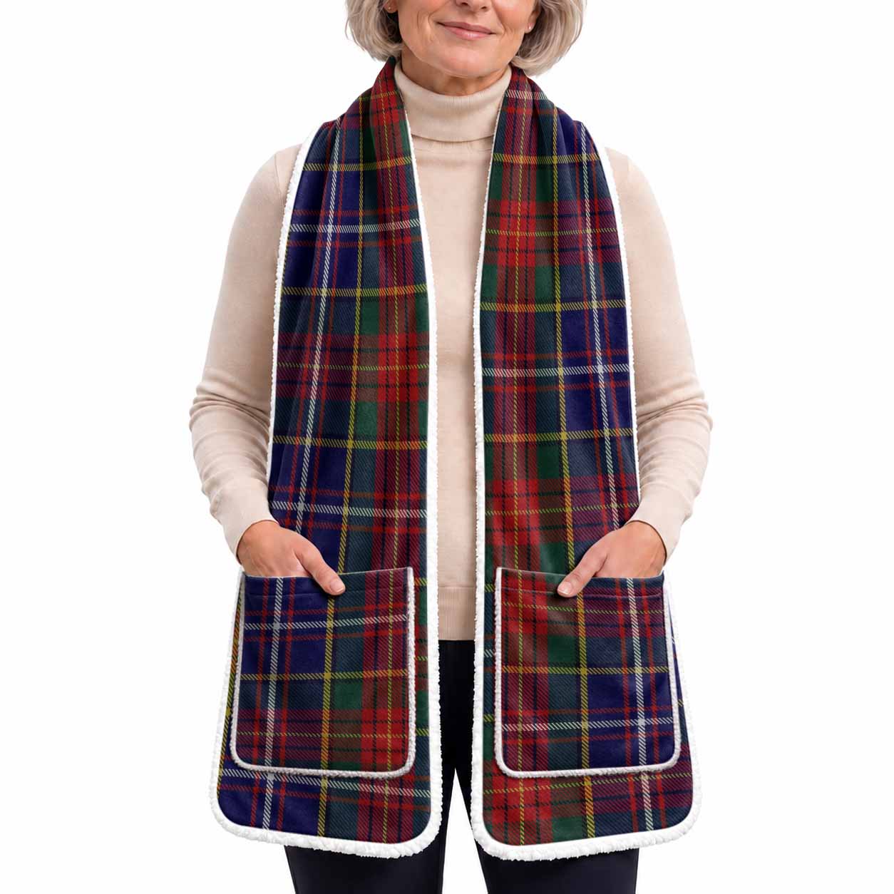 Crozier Tartan Hand-Warmer Pocket Scarf