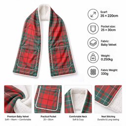 Cheyne Tartan Hand-Warmer Pocket Scarf