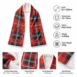 Majoribanks Tartan Hand-Warmer Pocket Scarf