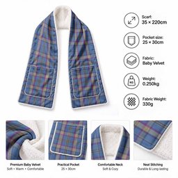 Cian Tartan Hand-Warmer Pocket Scarf
