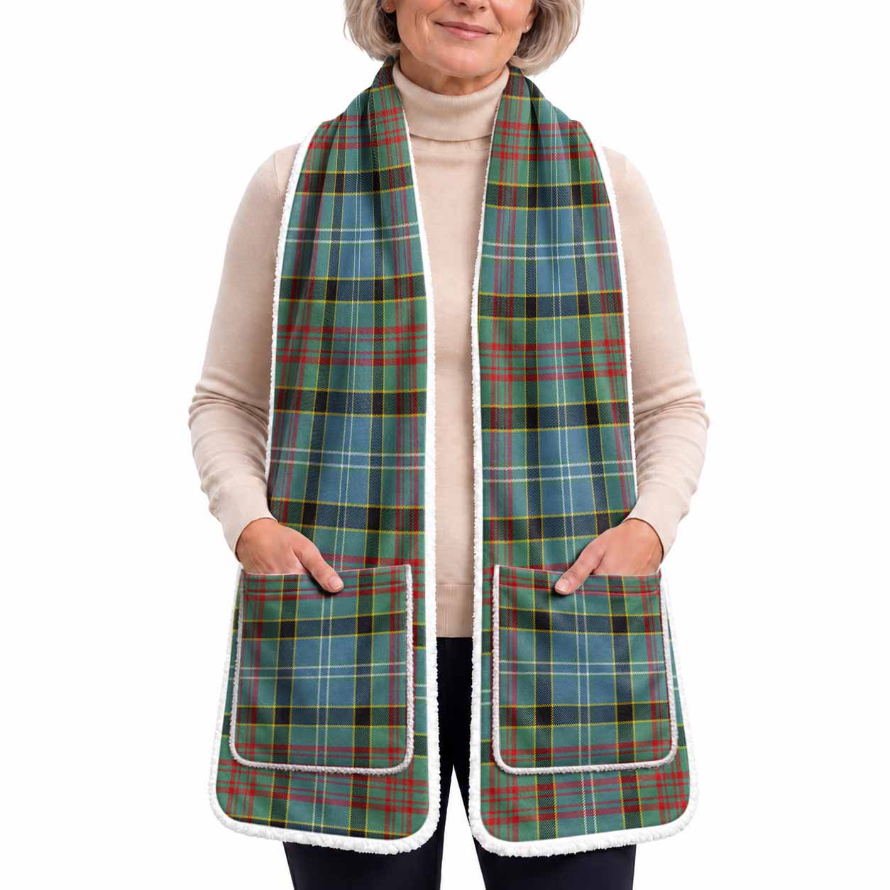 Brisbane Tartan Hand-Warmer Pocket Scarf