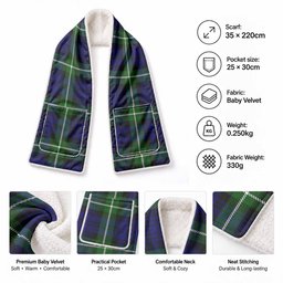 Lammie Tartan Hand-Warmer Pocket Scarf