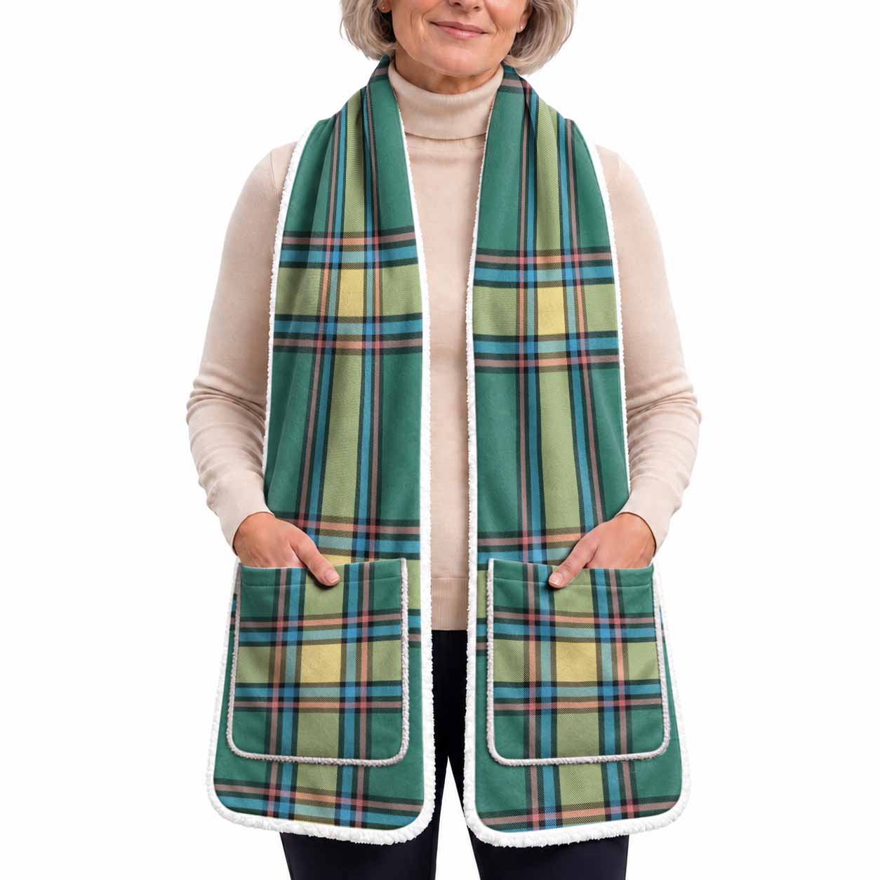 Alberta Tartan Hand-Warmer Pocket Scarf