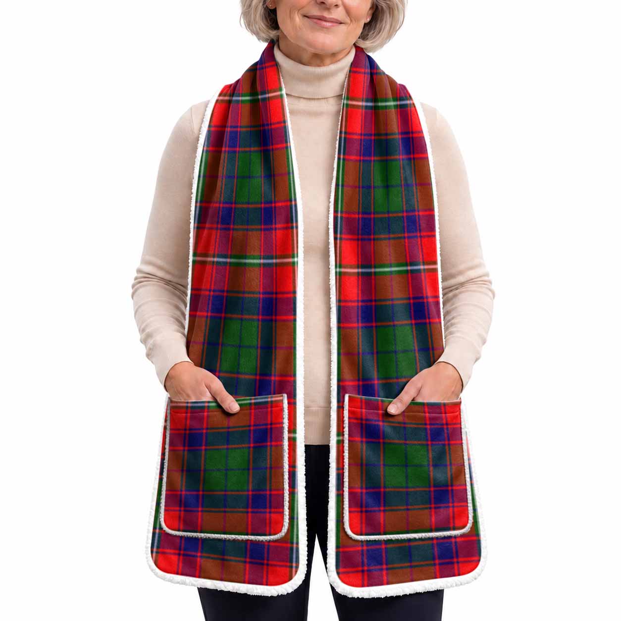 Belshes (Belsches) Tartan Hand-Warmer Pocket Scarf