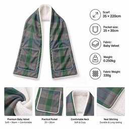 Lloyd of Wales Tartan Hand-Warmer Pocket Scarf