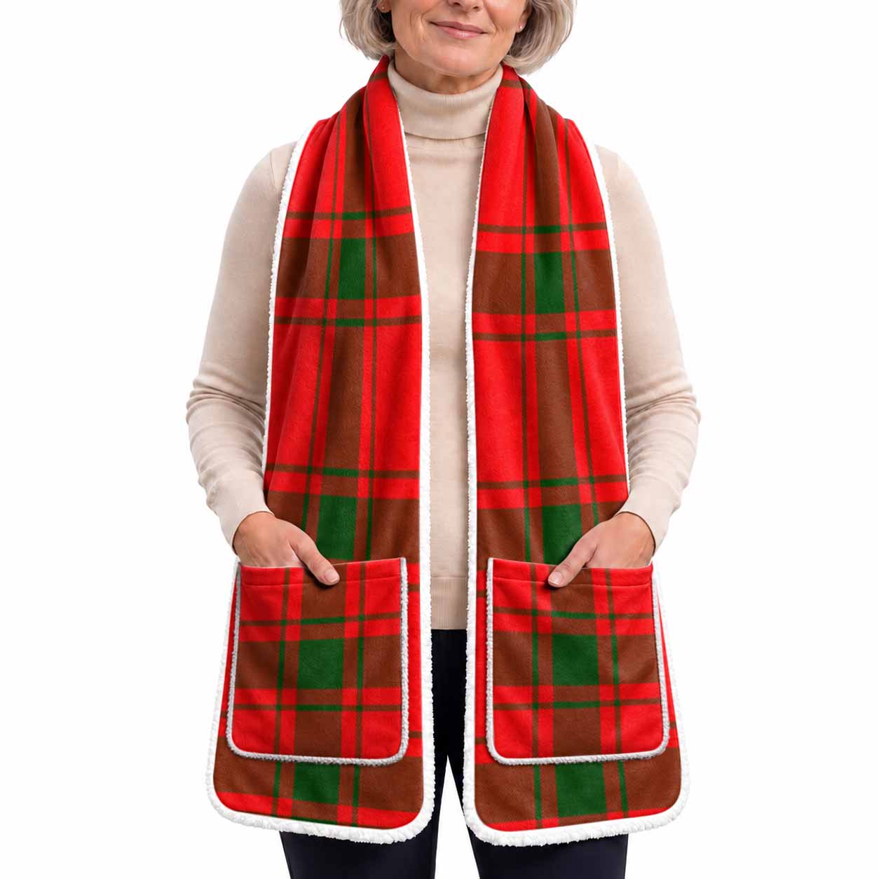 Darroch Tartan Hand-Warmer Pocket Scarf