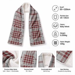 Clayton Tartan Hand-Warmer Pocket Scarf