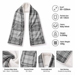 Glendinning Tartan Hand-Warmer Pocket Scarf