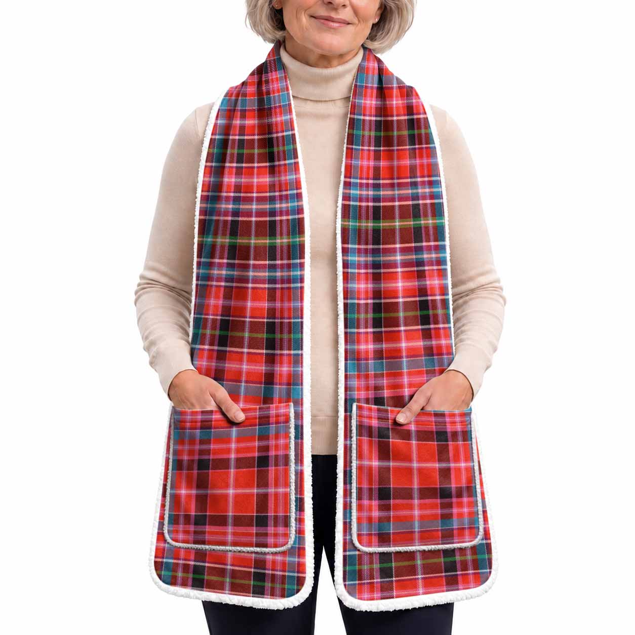 Straiton Tartan Hand-Warmer Pocket Scarf