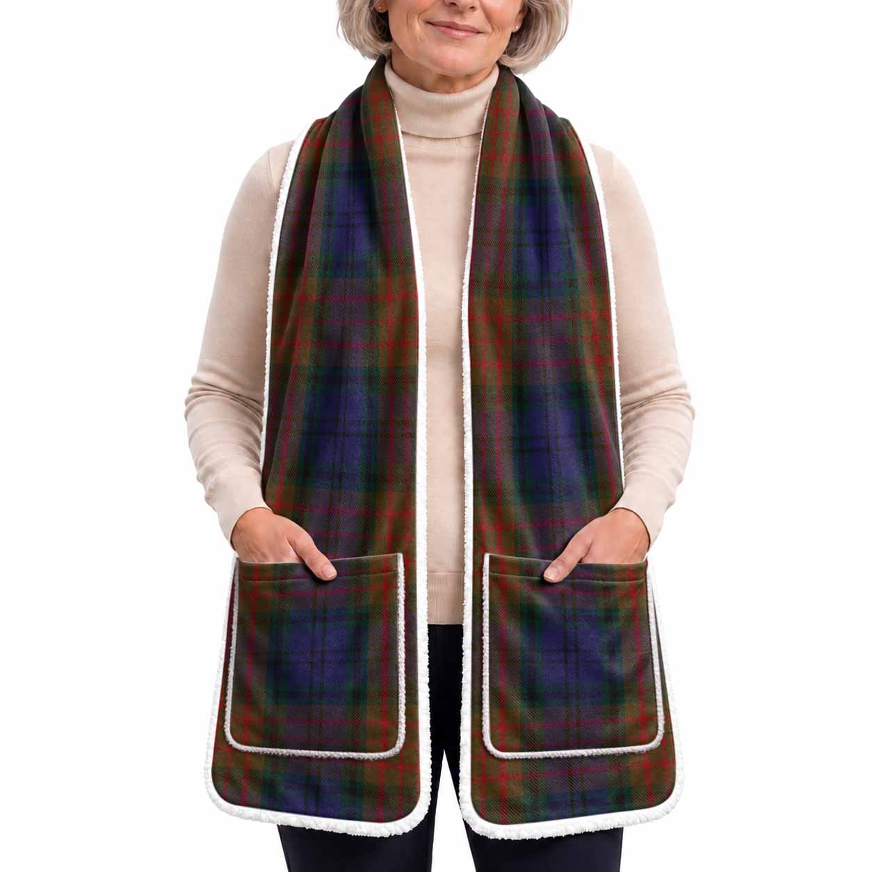 Longford Tartan Hand-Warmer Pocket Scarf