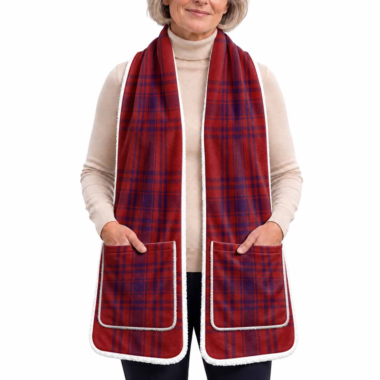 Kyle Tartan Hand-Warmer Pocket Scarf
