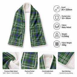 Blackadder Tartan Hand-Warmer Pocket Scarf