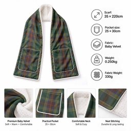 Waterford Tartan Hand-Warmer Pocket Scarf