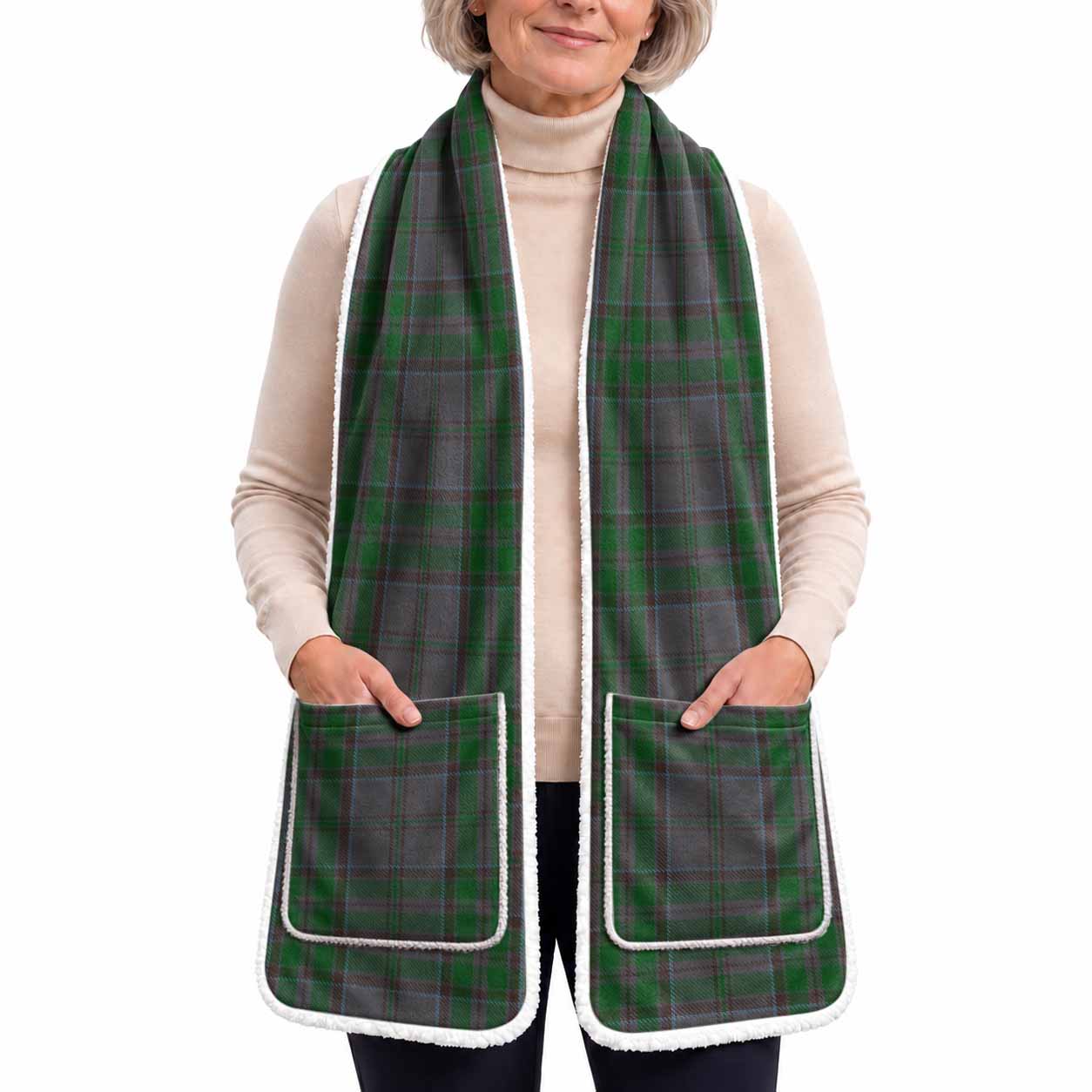 Wicklow Tartan Hand-Warmer Pocket Scarf