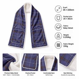 McCallie Tartan Hand-Warmer Pocket Scarf