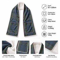 McMeeken Tartan Hand-Warmer Pocket Scarf