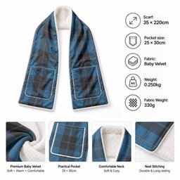 Sorbie Tartan Hand-Warmer Pocket Scarf