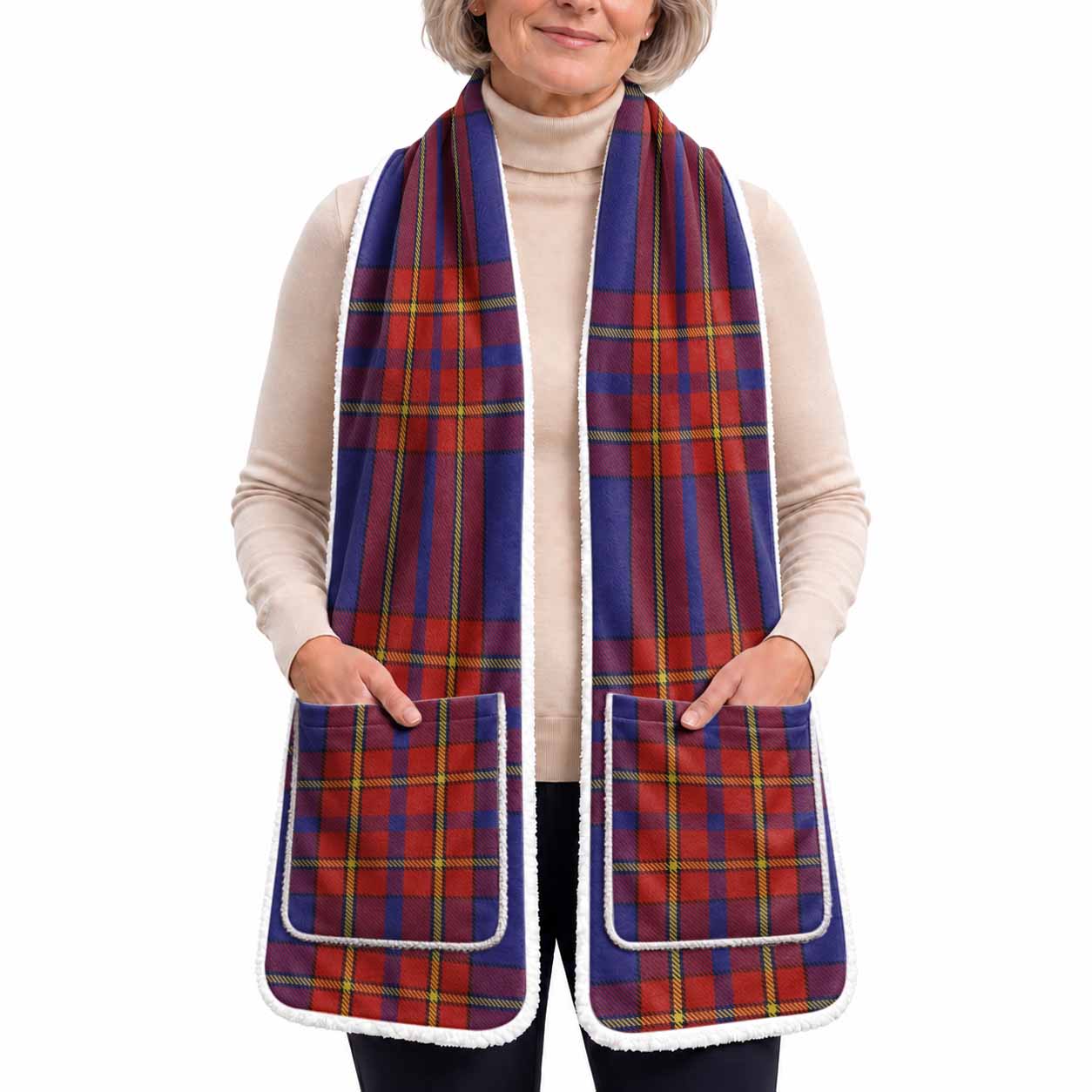 Salvation Army Tartan Hand-Warmer Pocket Scarf