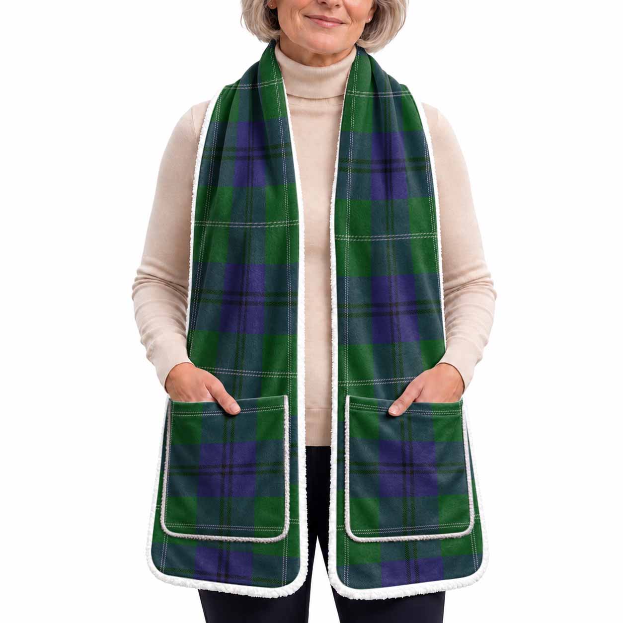 Oliphant Tartan Hand-Warmer Pocket Scarf
