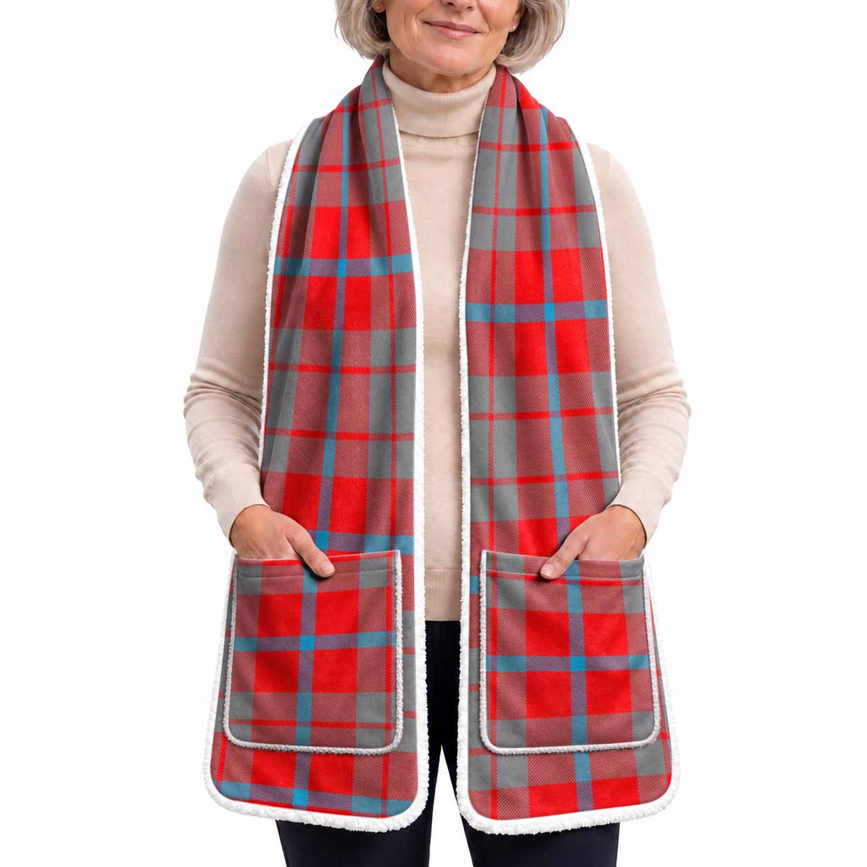 Moubray Tartan Hand-Warmer Pocket Scarf
