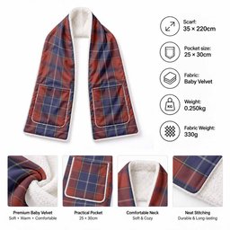Wishart Tartan Hand-Warmer Pocket Scarf