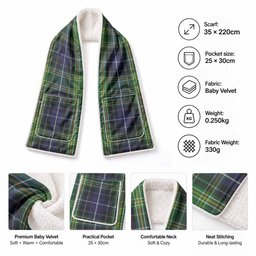 McKellar Tartan Hand-Warmer Pocket Scarf