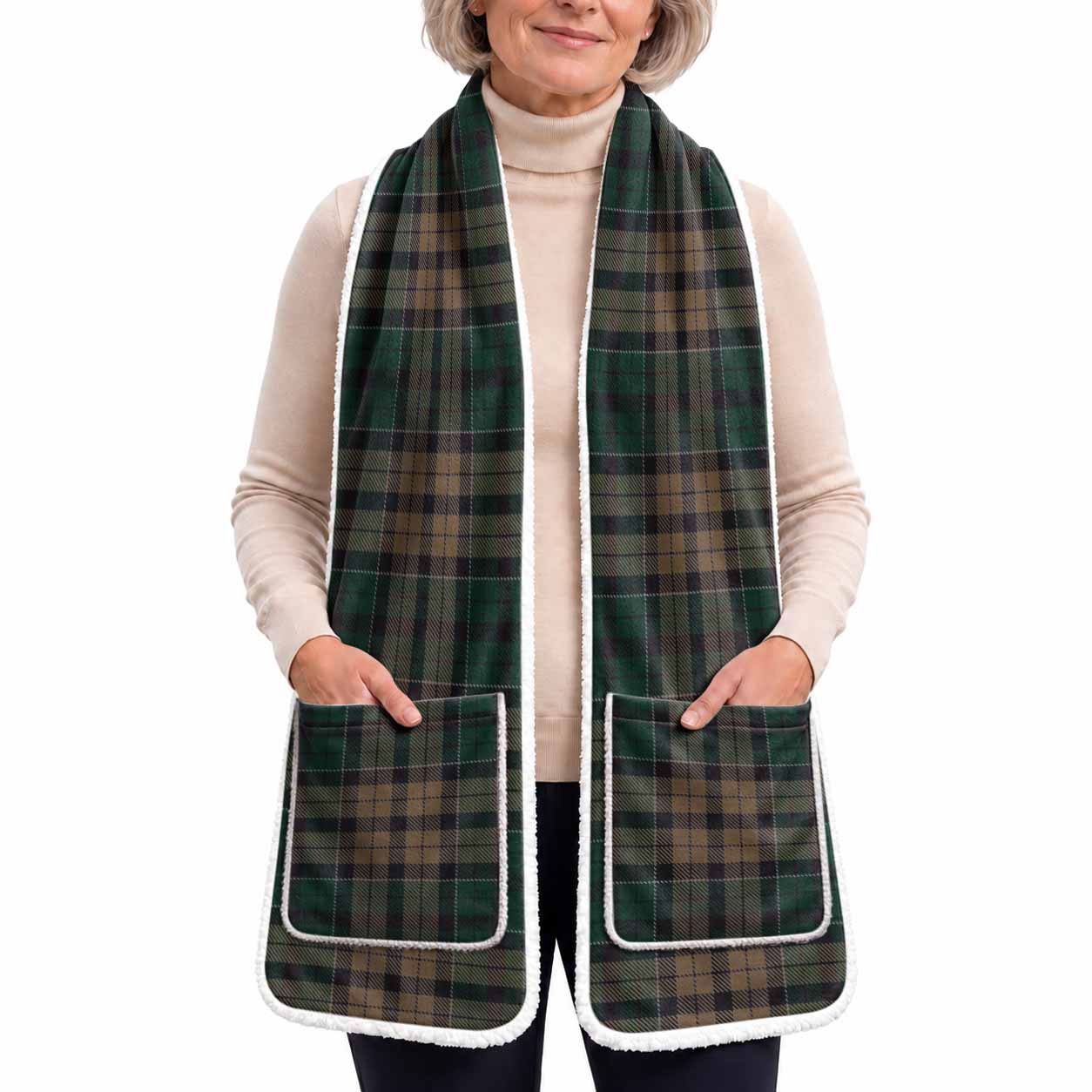 Sackett Tartan Hand-Warmer Pocket Scarf