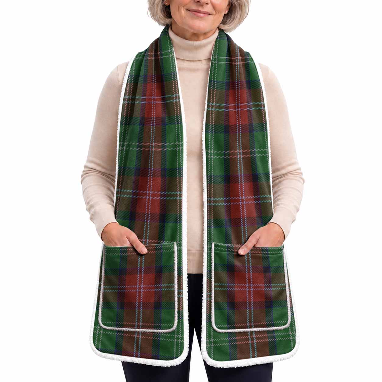 Sawyer Tartan Hand-Warmer Pocket Scarf