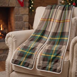Saskatchewan Tartan Hand-Warmer Pocket Scarf