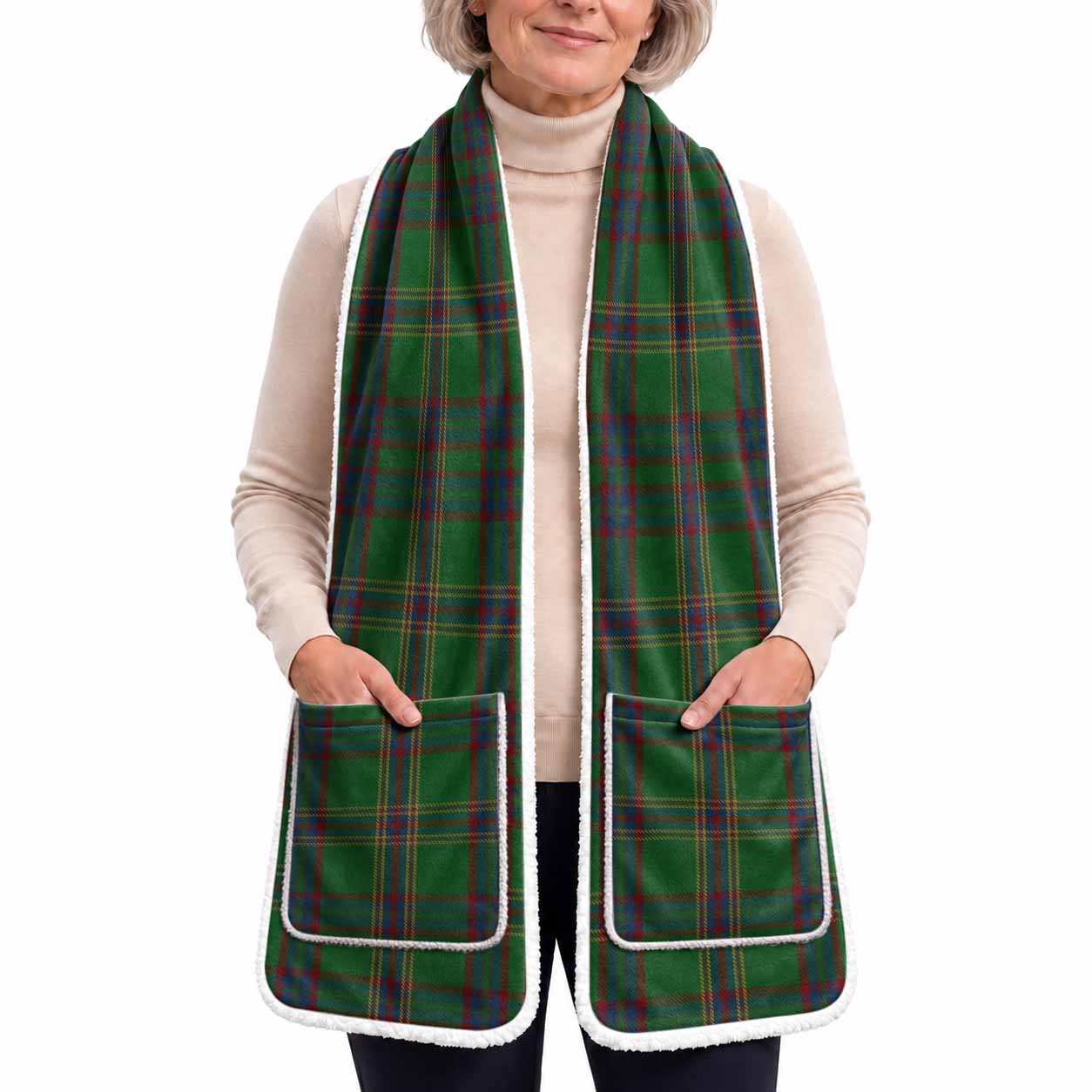 Westmeath Tartan Hand-Warmer Pocket Scarf