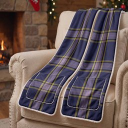 Nunavut Territory Tartan Hand-Warmer Pocket Scarf