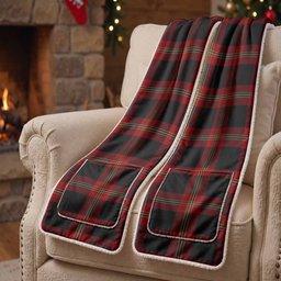 Perry Tartan Hand-Warmer Pocket Scarf