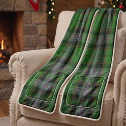 Moss Tartan Hand-Warmer Pocket Scarf