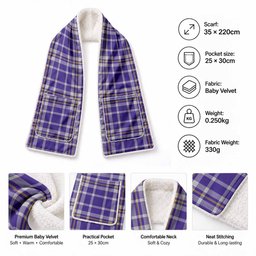 Ochterlony Tartan Hand-Warmer Pocket Scarf