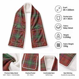 Seton Tartan Hand-Warmer Pocket Scarf