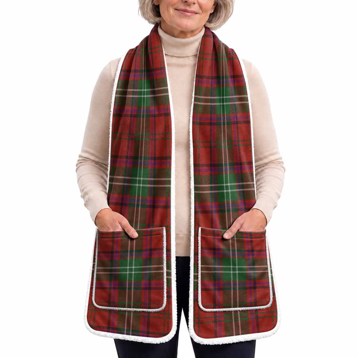 Seton Tartan Hand-Warmer Pocket Scarf