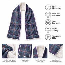 Nevoy Tartan Hand-Warmer Pocket Scarf